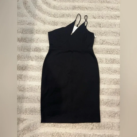Chloe Kristyn Nicole Black One Shoulder Dress NWT Size large MSRP $328 - Picture 15 of 16